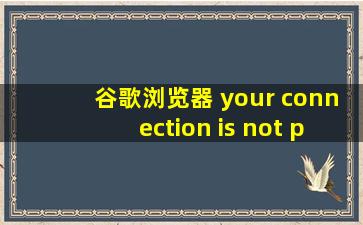 谷歌浏览器 your connection is not private